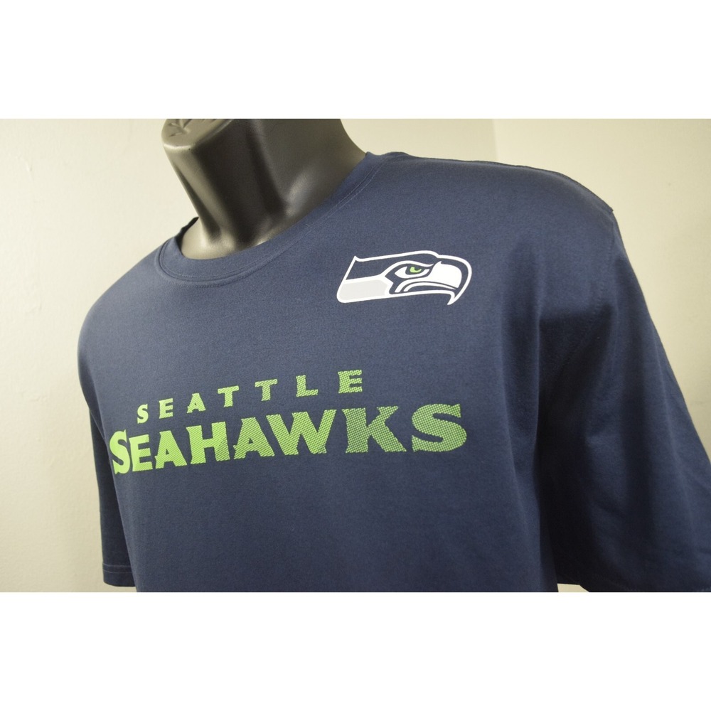 Nike Seattle Seahawks NFL Gym T Shirt Blue Dri Fit Short Sleeve Mens Size XL